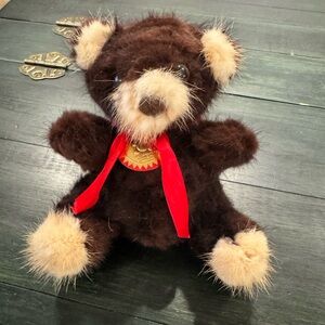 1980s 3rd Generation “Rare Bear” vintage teddy bear made from real mink fur